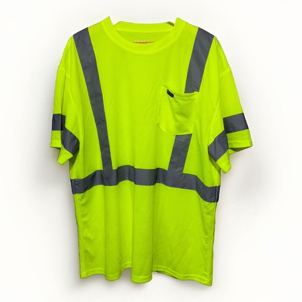 Buffalo Outdoors High Visibility Safety T-Shirt 3XL Safety Yellow